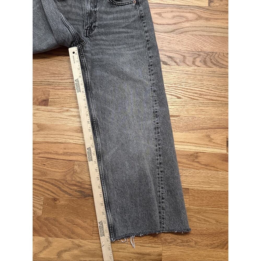 Zara Woman’s High Waist Barrel Relaxed Wide Leg Jeans In Mid Gray Wash Sz 2 - Picture 4 of 7